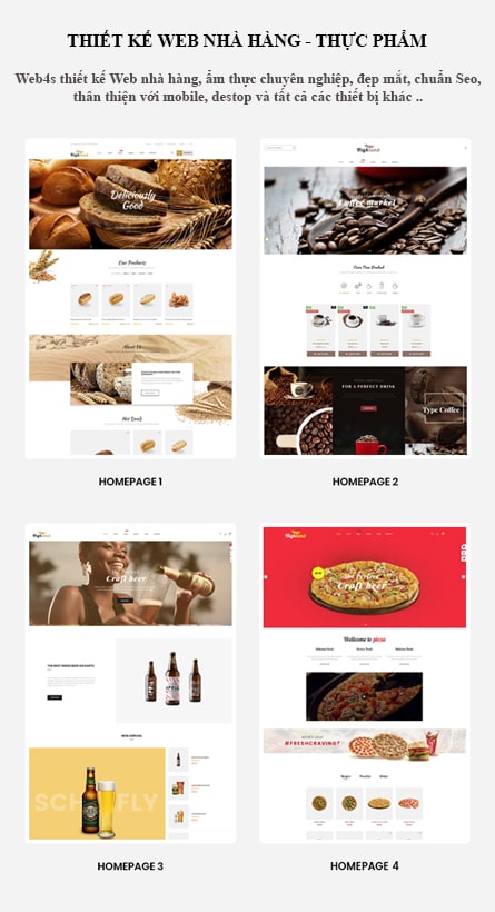 Thiết kế website nhà hàng chuyên nghiệp