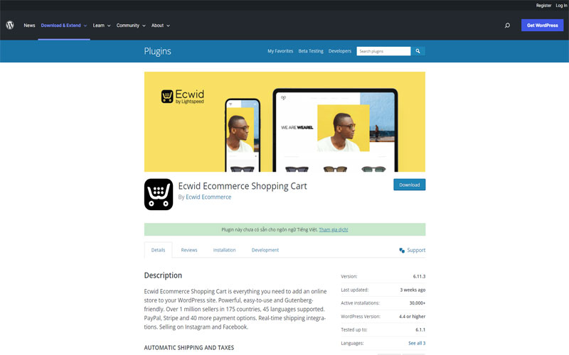 Plugin bán hàng cho wordpress Shopping Cart plugin 