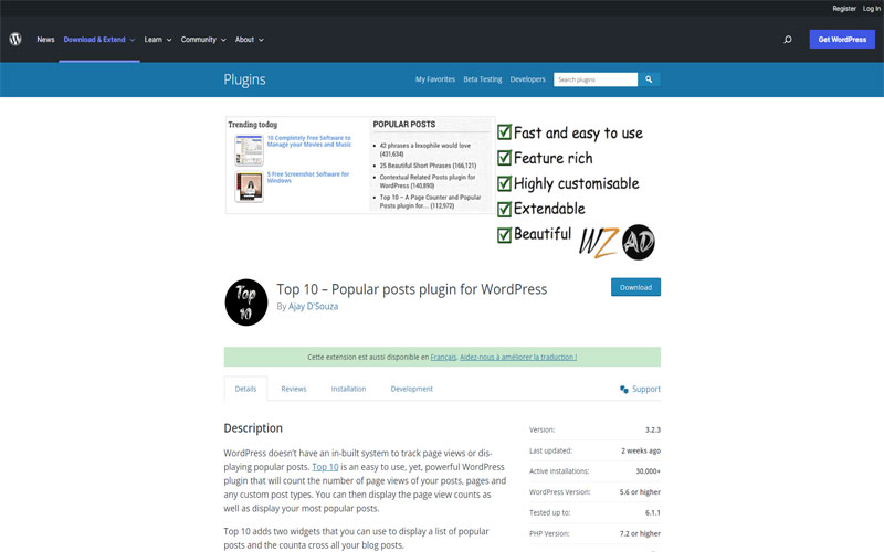 Plugin hiển thị bài viết Wordpress TOP 10