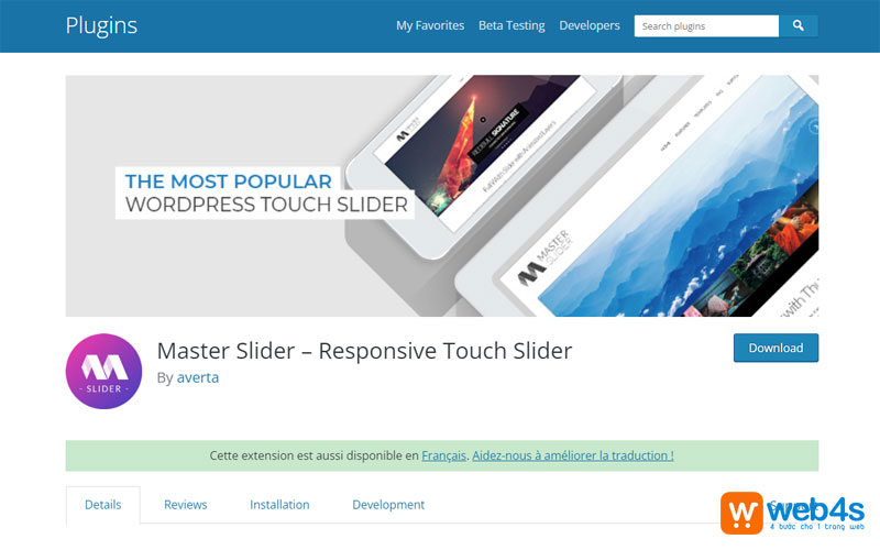 Plugin slider ảnh trong wordpress - master slider