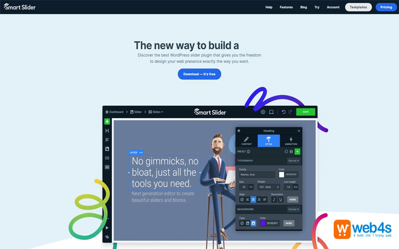 Plugin slider ảnh trong wordpress smart slider 3