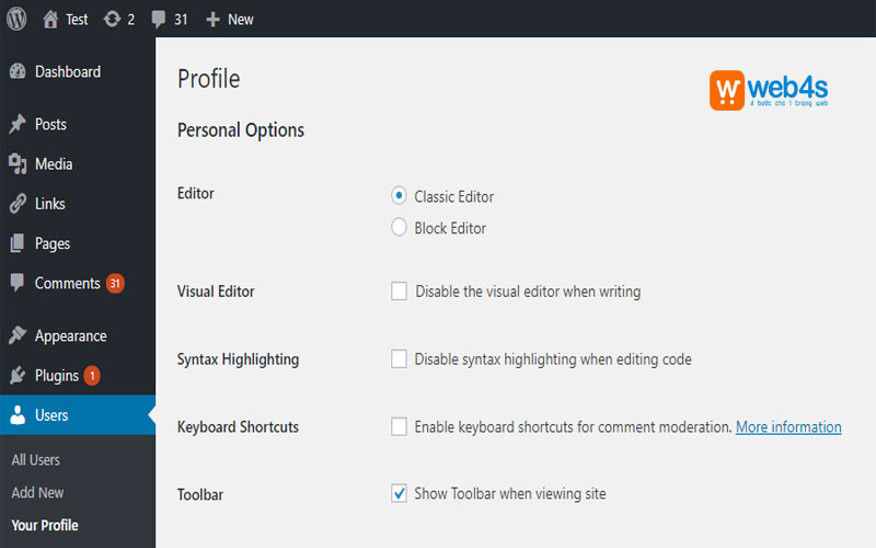 Plugin soạn thảo cho wordpress Classic Editor