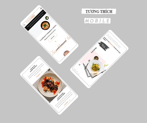 Giao diện thiết kế Website theo yêu cầu tương thích với mobile