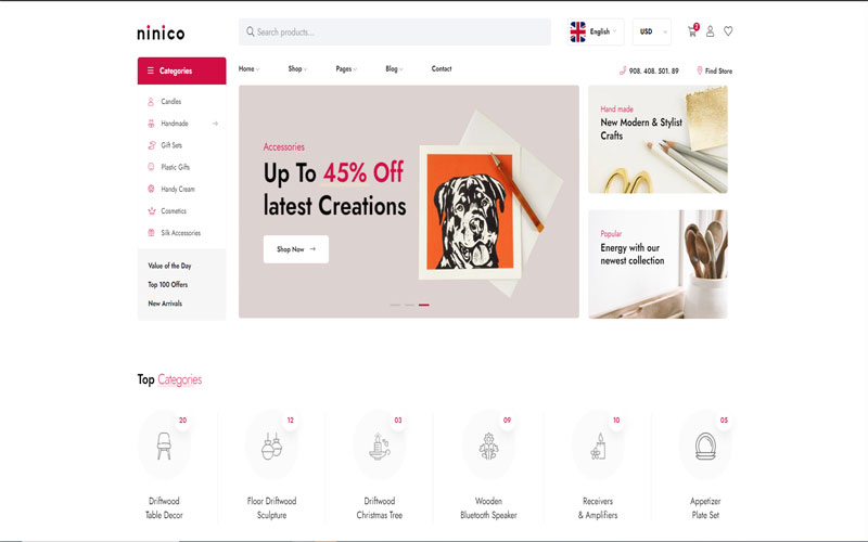 Mẫu thiết kế website nội thất tại Đồng Tháp chuẩn TMDT