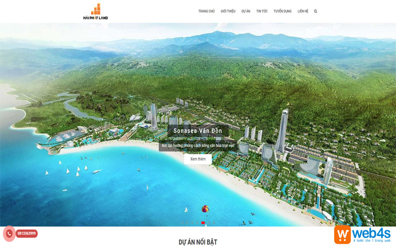 Thiết kế website bất động sản tại Web4s