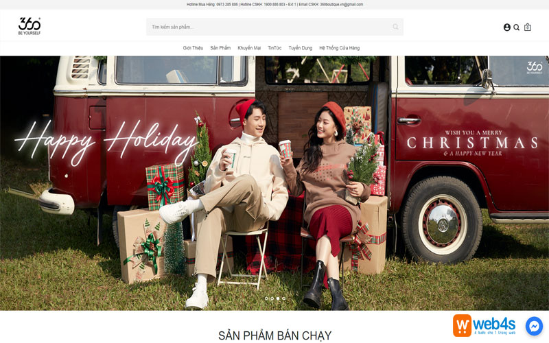 Thiết kế website thời trang tại Web4s