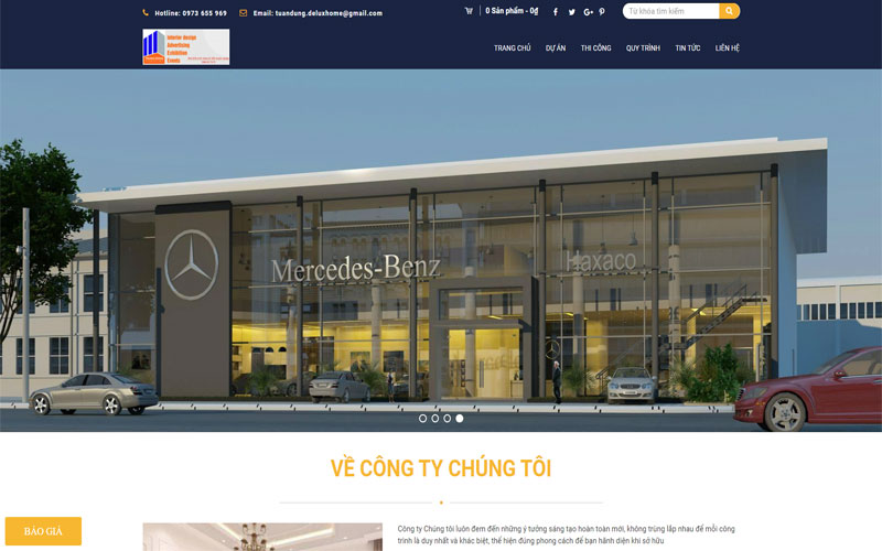 Mẫu thiết kế website xây dựng