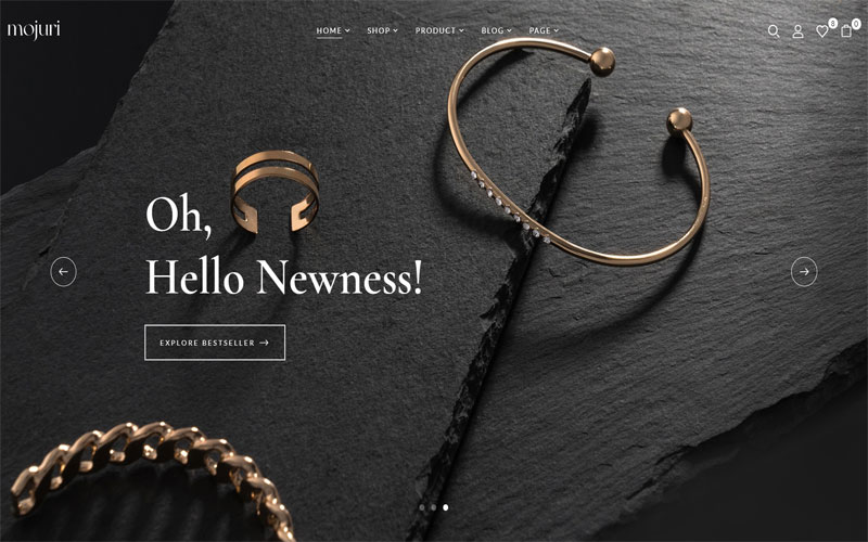 mẫu thiết kế website giới thiệu sản phẩm trang sức