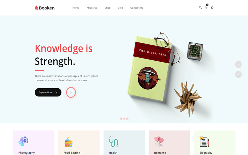 Mẫu thiết kế website giới thiệu sản phẩm văn phòng phẩm 