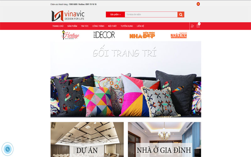 Mẫu thiết kế website nội thất 