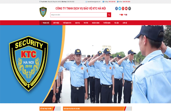 các chức năng chính khi thiết kế website dịch vu bảo vệ