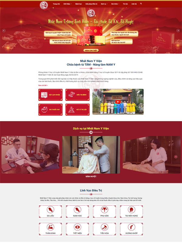 Mẫu template nhà thuốc Đông y hiện đại