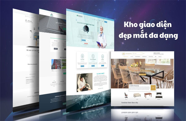 kho giao diện mẫu phong phú, đẹp mắt