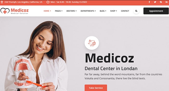 Mẫu website bệnh viện