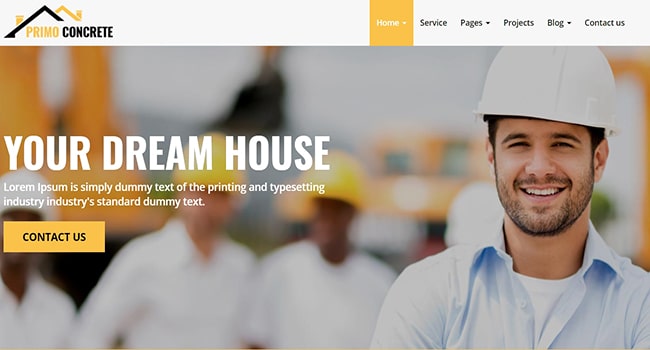 Mẫu website công ty xây dựng 