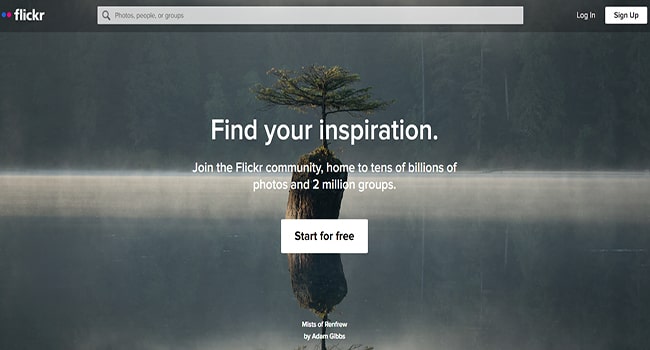 Trang web up ảnh chất lượng cao Flickr