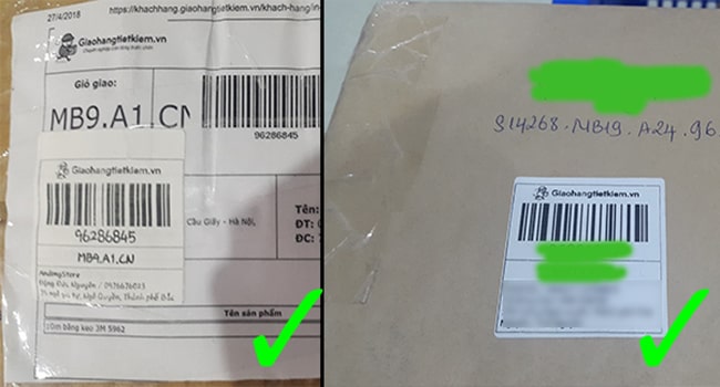 In, dán phiếu gửi hàng GHTK