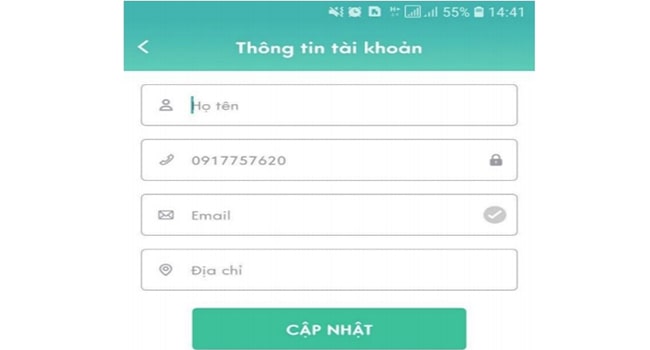 Khai báo thông tin 
