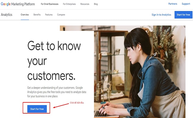 Trang chủ Google Analytics