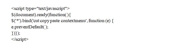 Chèn đoạn code chống copy trên web