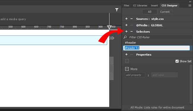 Tạo bộ chọn CSS mới - Học dreamweaver cs6 