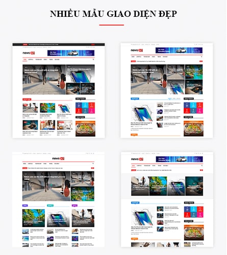 Mẫu giao diện thiết kế website tin tức