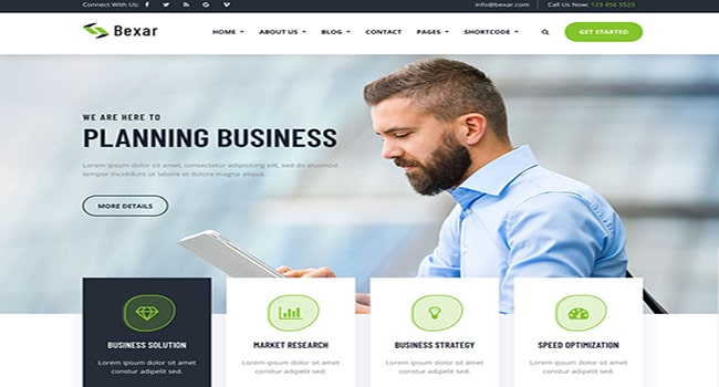 Mẫu template web tin tức kinh tế