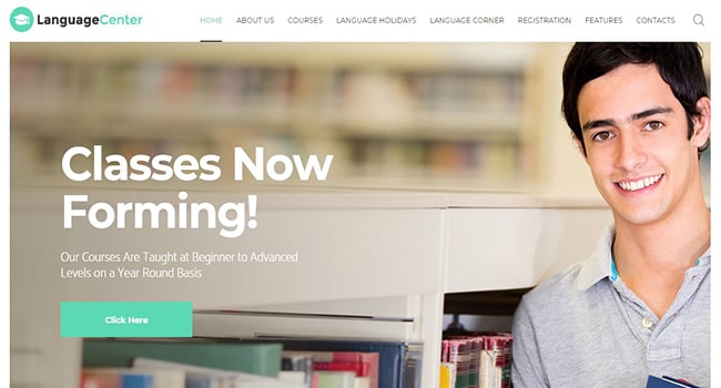 Mẫu website tin tức tiếng Anh