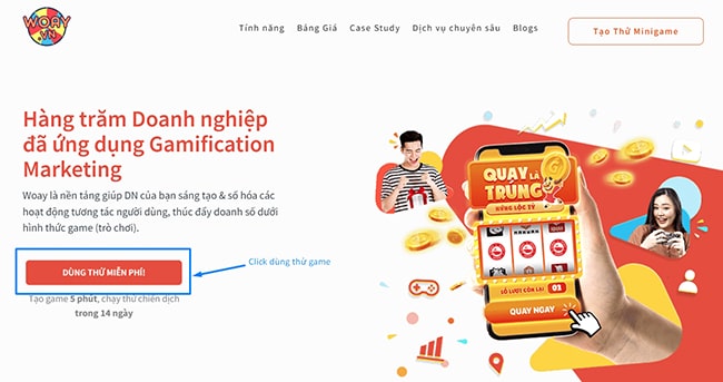 Tự tạo vòng quay may mắn với Woay