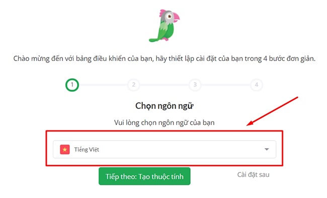 Chọn ngôn ngữ trong Tawto
