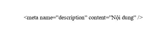 Thẻ meta description
