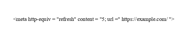 Thẻ meta refresh