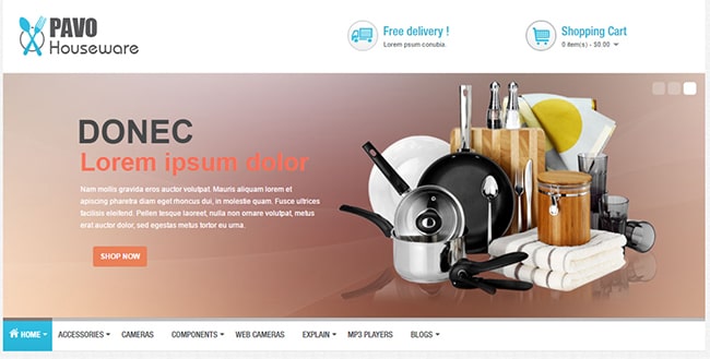 Mẫu thiết kế website bán hàng gia dụng 1