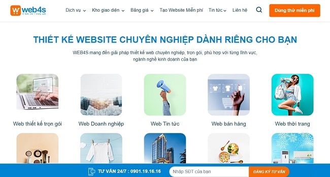 Thiết kế web tại Mỹ Tho đa lĩnh vực, đa ngành nghề