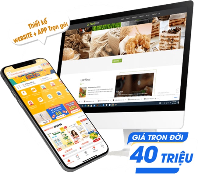 Thiết kế Web-App Web4s trọn gói chỉ 40 triệu