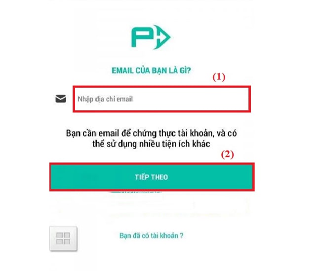 Nhập email cá nhân