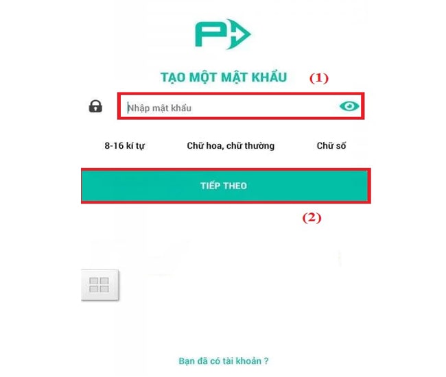 Tạo mật khẩu cho tài khoản VTCPay