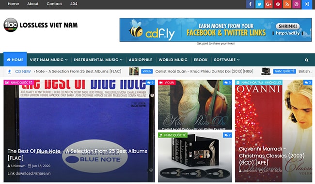 Web tải nhạc chất lượng cao Lossless