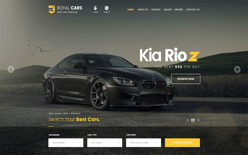 Mẫu thiết kế website cho thuê xe du lịch độc đáo 