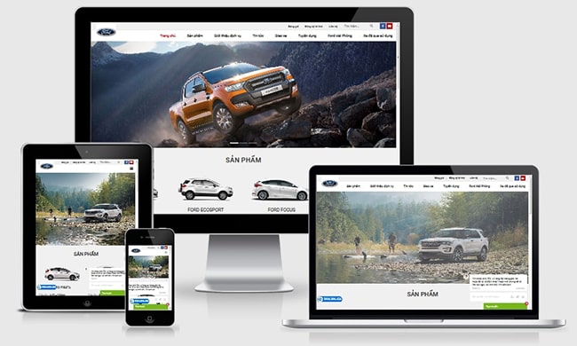 Thiết kế web ô tô chuẩn Responsive