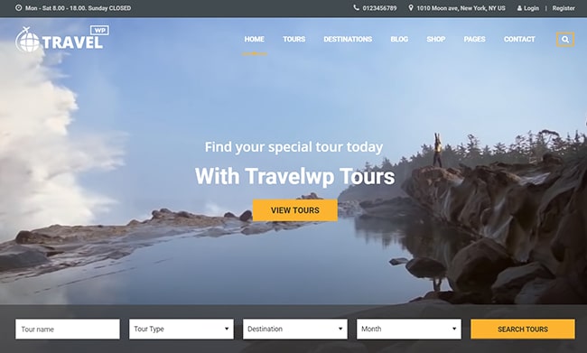 Mẫu web du lịch