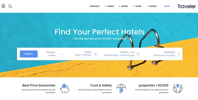 Mẫu web du lịch chuyên môi giới dịch vụ du lịch