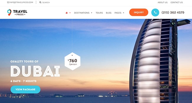 Các mẫu website du lịch đẹp