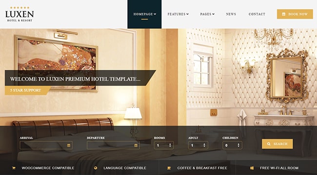 Mẫu web khách sạn đẹp