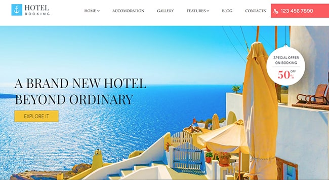 Theme web khách sạn đẹp