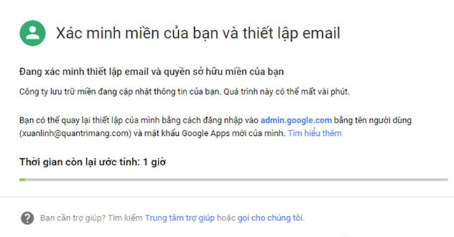Xác minh và thiết lập email theo tên miền riêng
