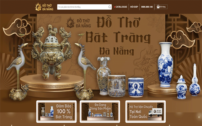 Mẫu website bán đồ thờ 1