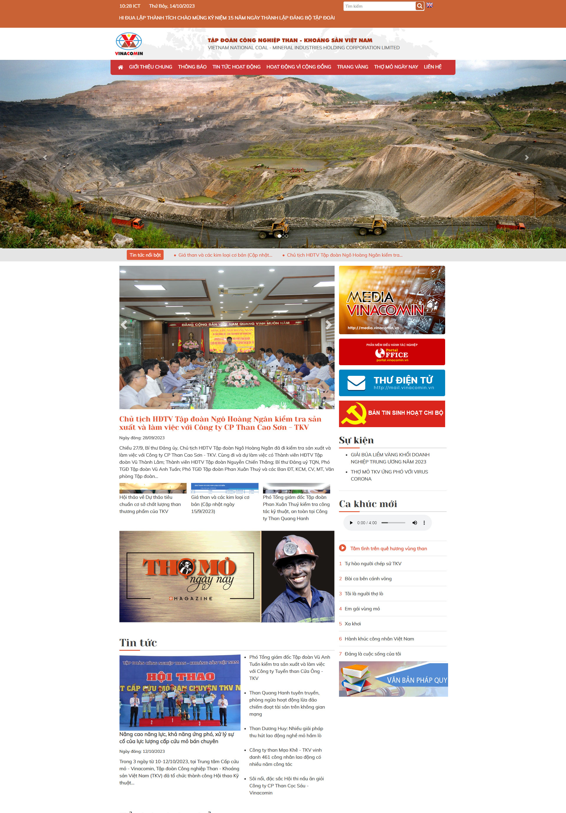 Mẫu Thiết kế website Công ty Than