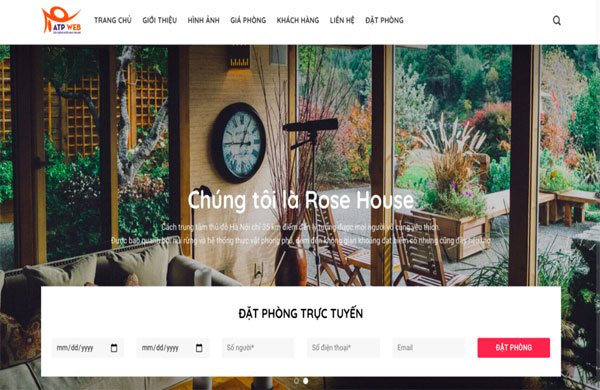 website cung cấp dịch vụ đặt phòng trực tuyến