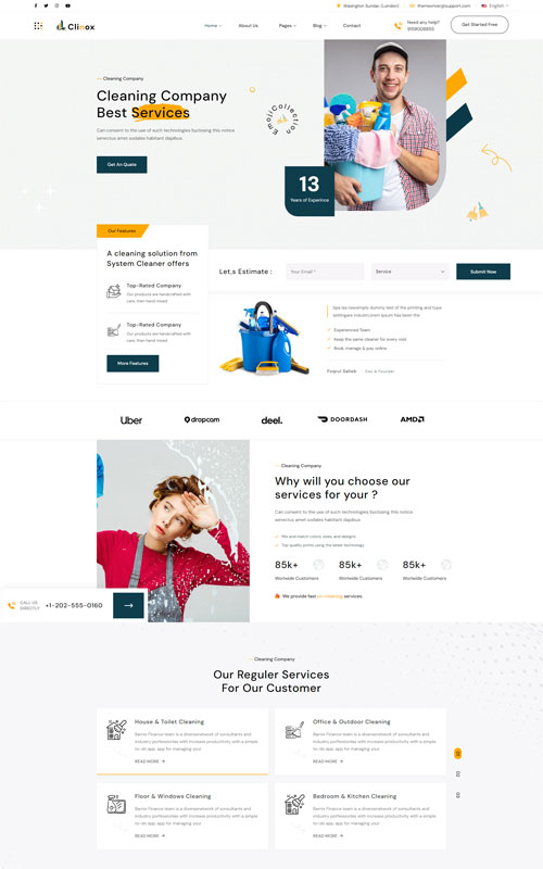 Mẫu thiết kế web dịch vụ giúp việc